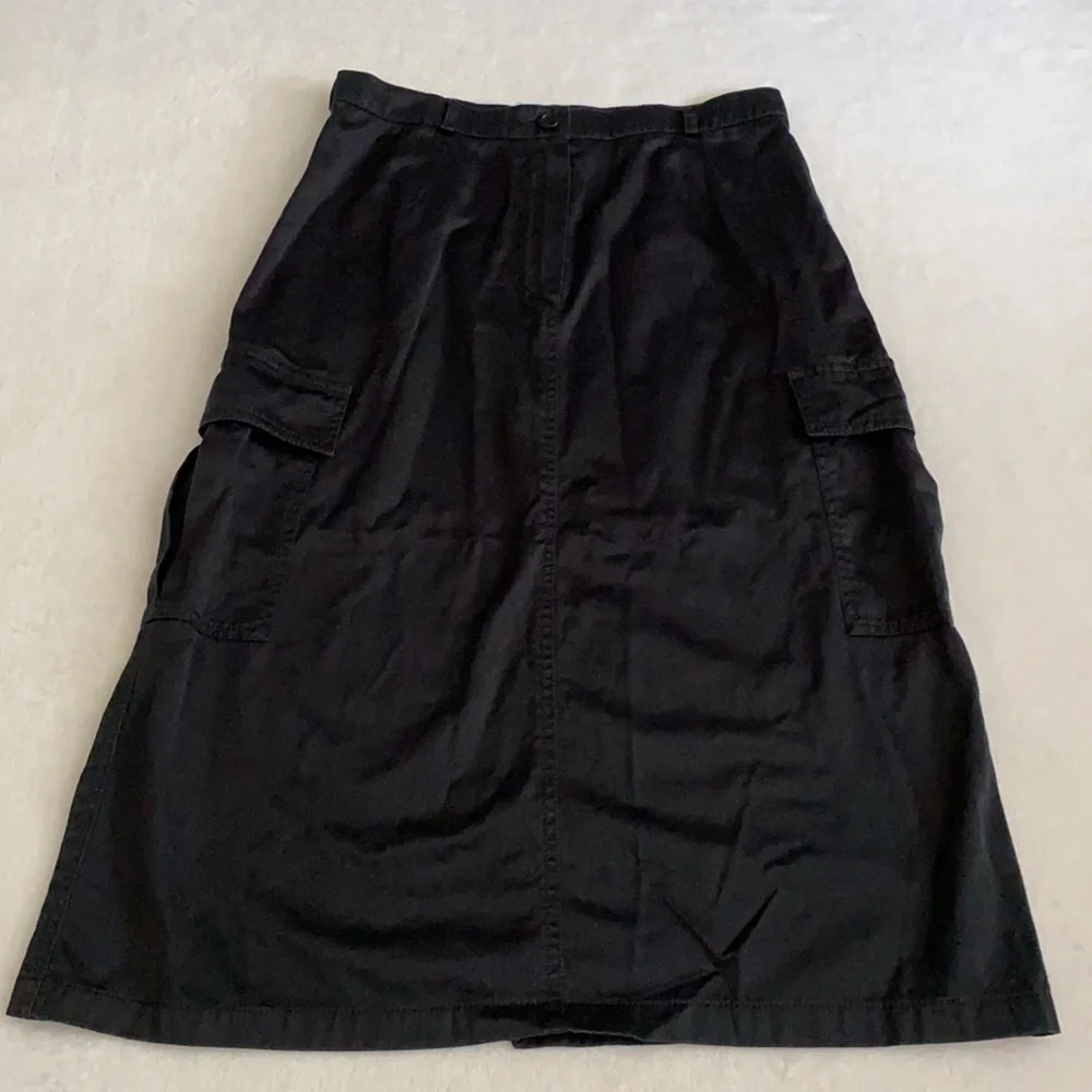 {VTG} Future Ozbek | 90s Bergdorf Goodman Sateen Midi Cargo Skirt Purple Label - Picture 6 of 16